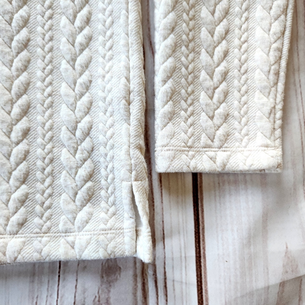 J. Crew "Cable-Knit Cowlneck Top" Cream Turtleneck Sweater | Women's Size XS - Picture 8 of 13